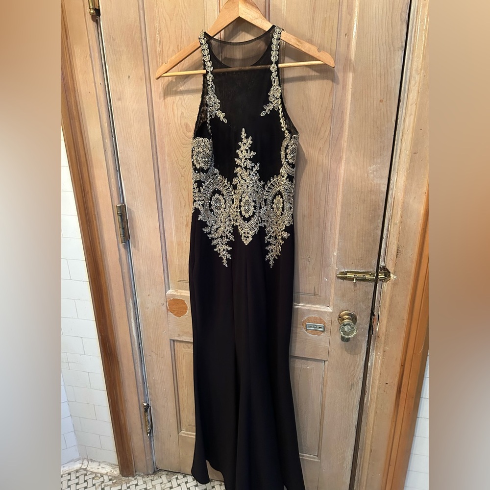 PROM Avery G Black and Gold Dress - Picture 2 of 3